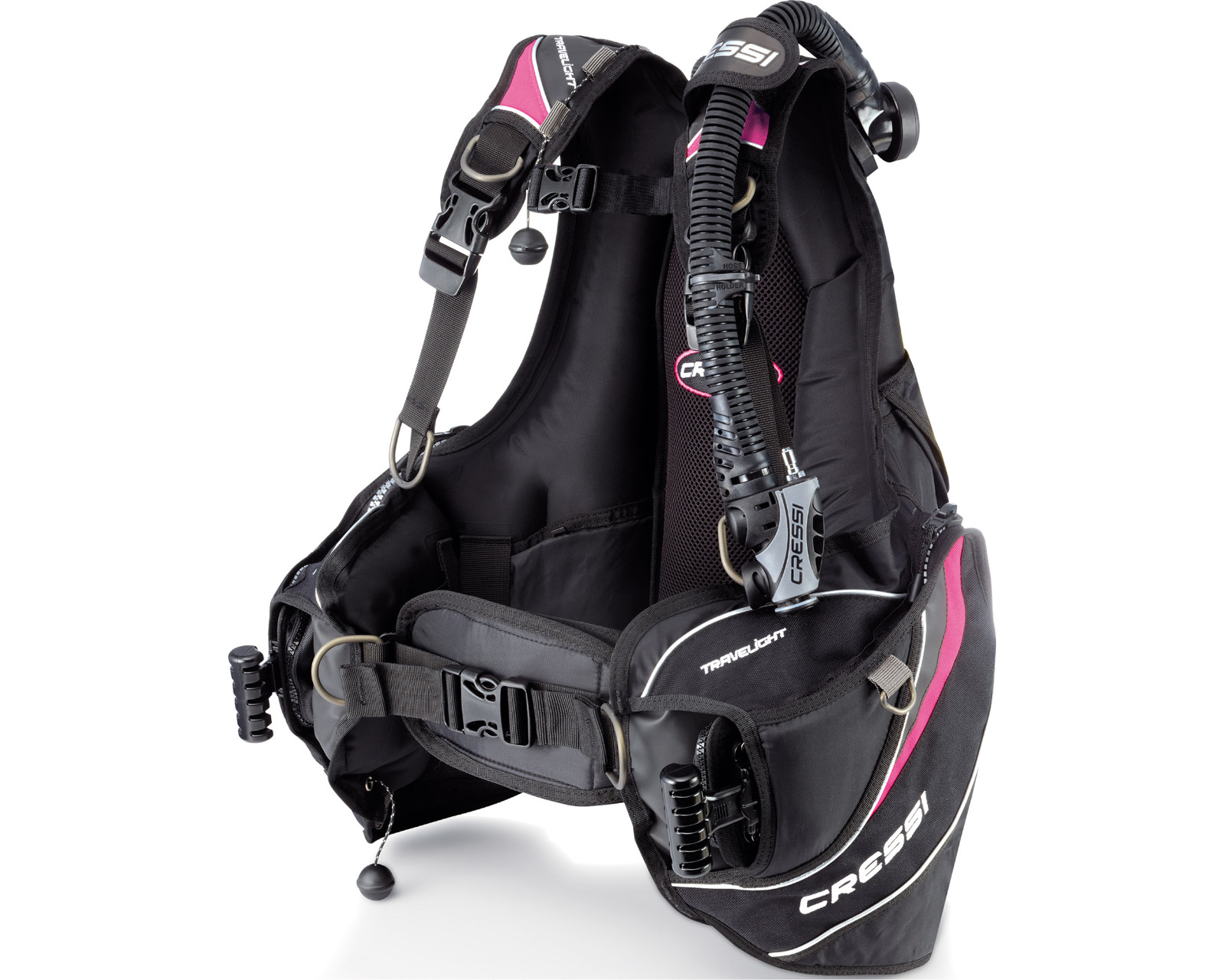 Foto 2 pulgar | Chaleco para Buceo Bcd Cressi Travelight Talla Xs color Negro con Rosa