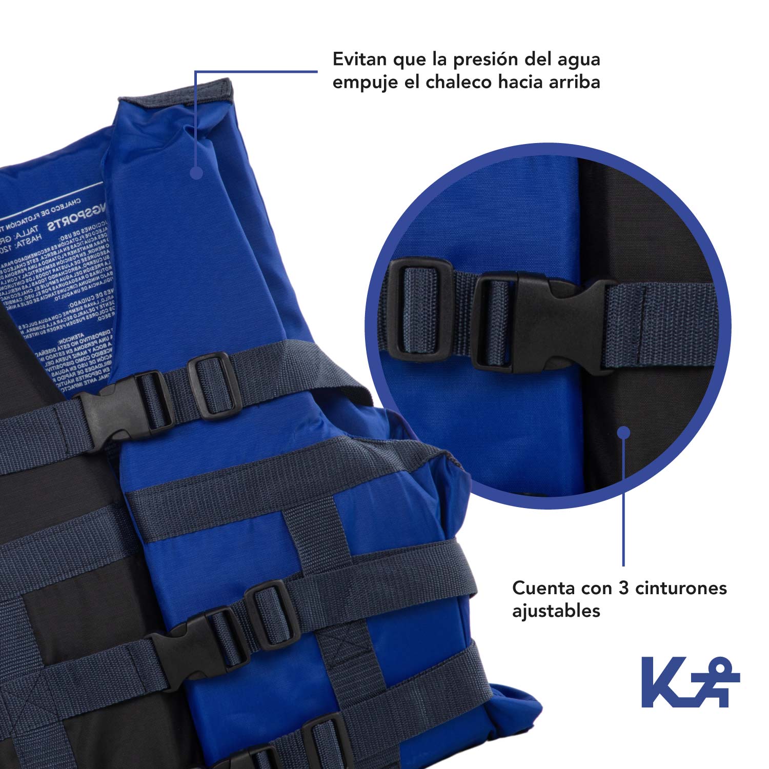 Foto 5 pulgar | Chaleco Salvavidas KingSports 300097 color Amarillo para Adulto