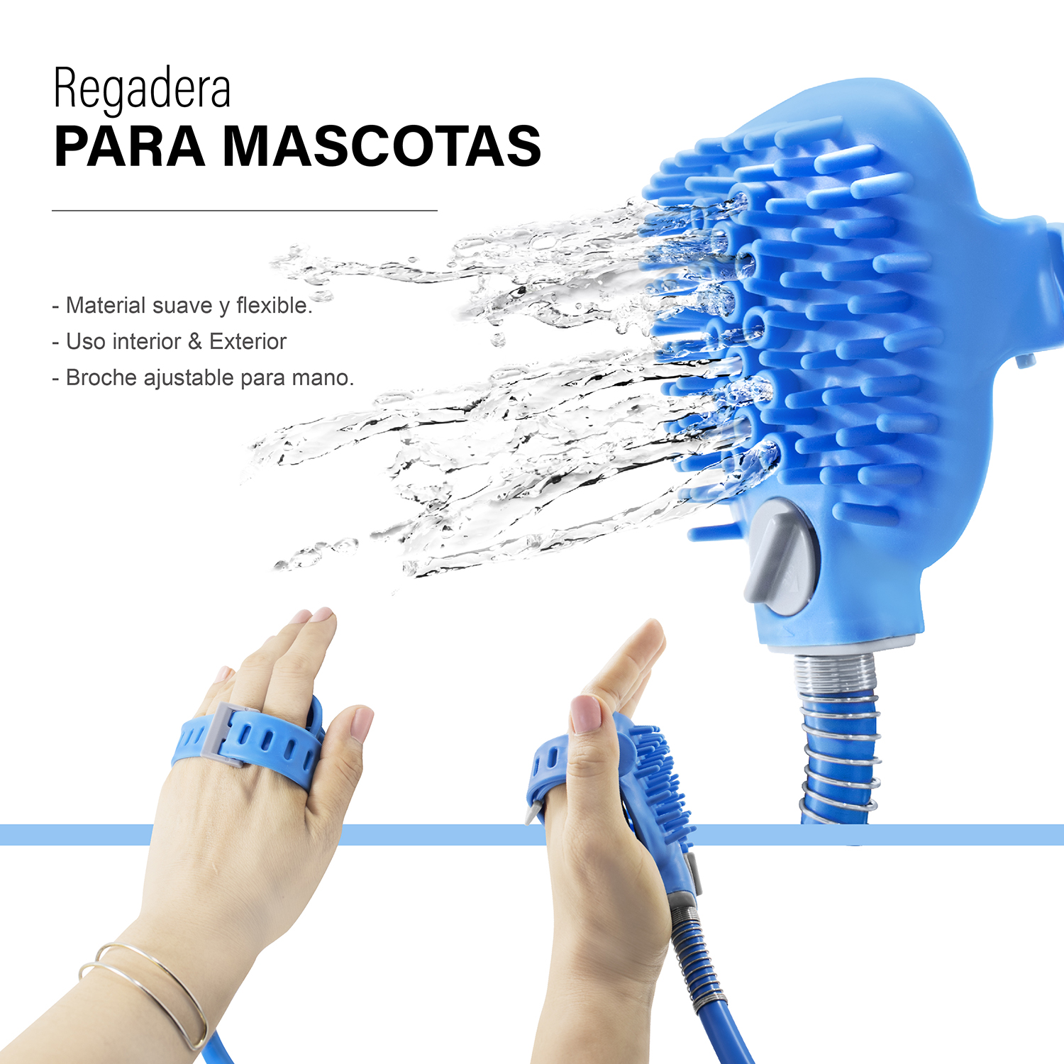 Foto 5 | Cepillo Regadera para Mascotas Andromeda Inc color Azul