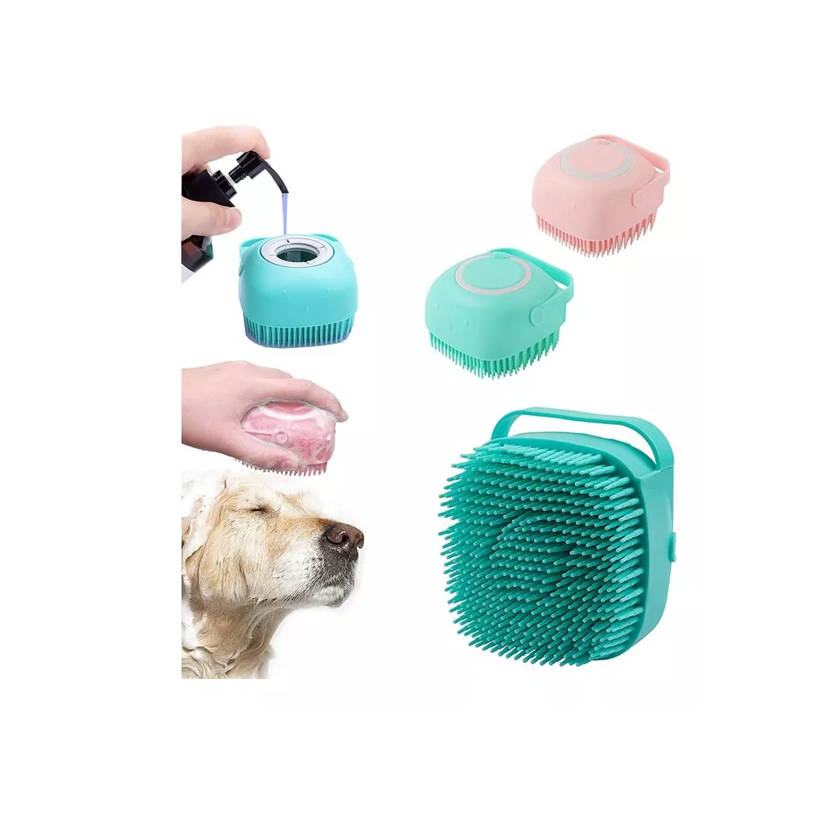 Foto 4 pulgar | Juego Cepillo Para Baño Perro Mascotas 4 Pzs.  Eo Safe Imports Esi-8832 Multicolor