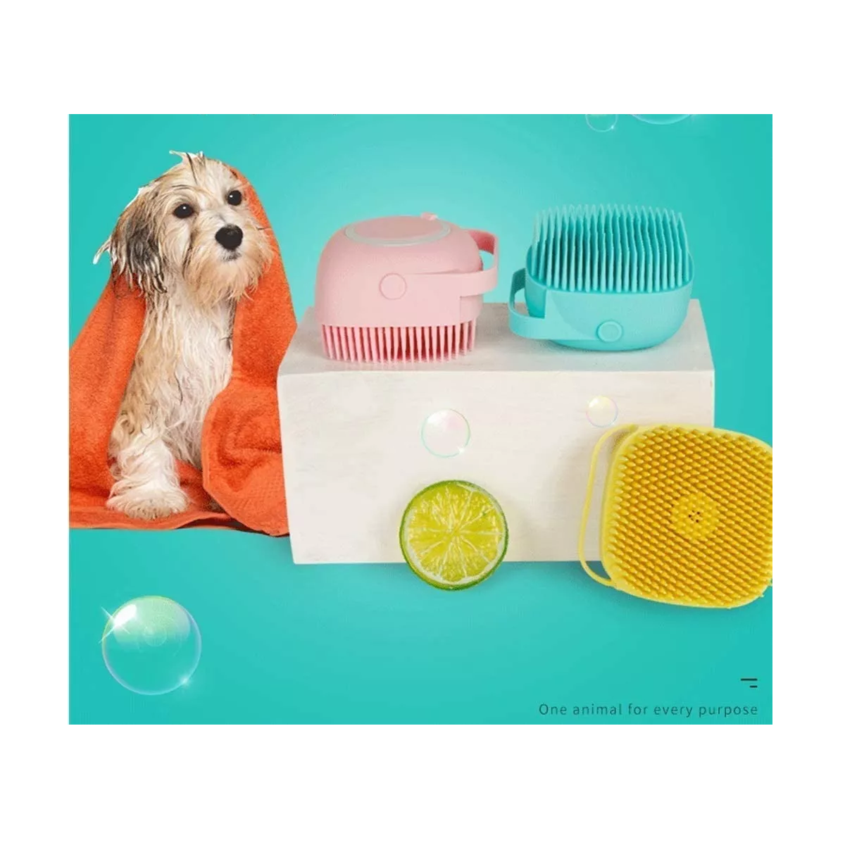 Foto 3 pulgar | Juego Cepillo Para Baño Y Toalla Perro Mascotas 3pcs Eo Safe Imports Esi-8831 Multicolor