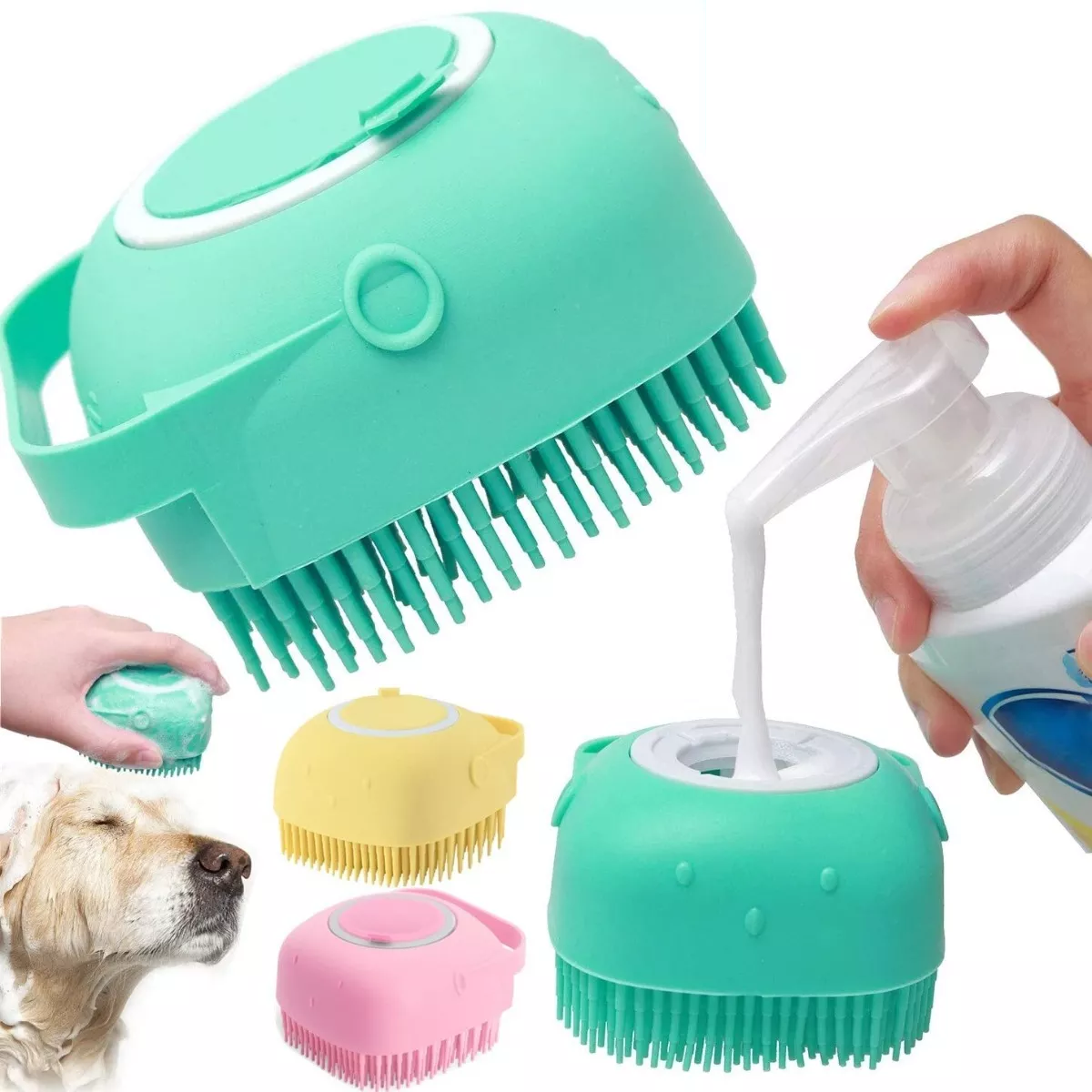 Foto 4 pulgar | Juego Cepillo Para Baño Y Toalla Perro Mascotas 3pcs Eo Safe Imports Esi-8831 Multicolor