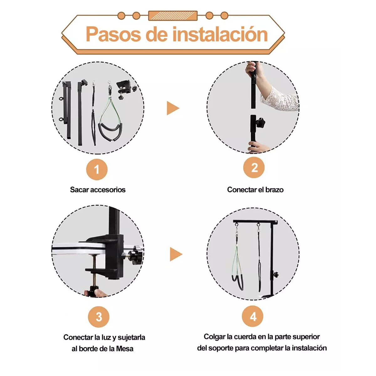 Foto 4 pulgar | Brazo De Aseo Para Mascotas Perros Con Abrazadera Eo Safe Imports Esi-10334 Negro