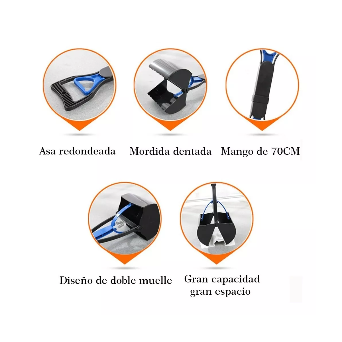 Foto 4 pulgar | Recogedor De Heces Perro Grande 70cm Eo Safe Imports Esi-15061 Negro