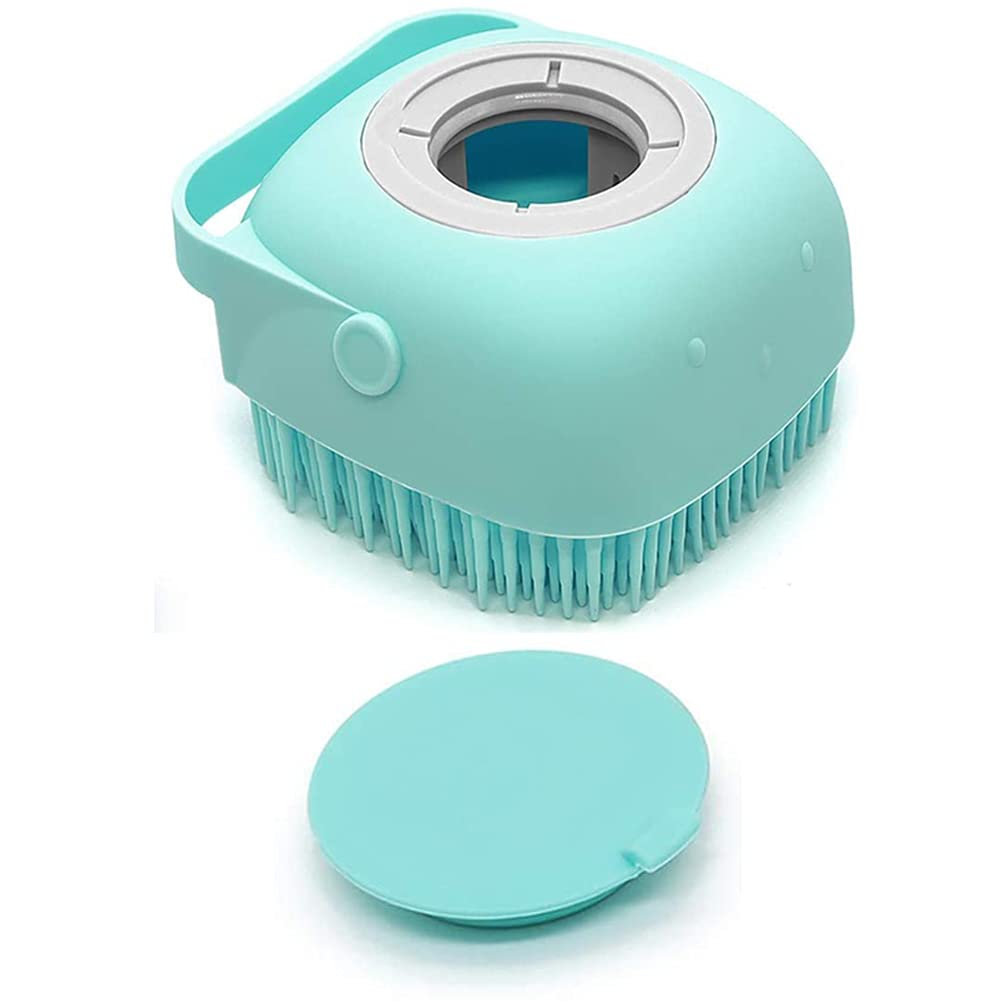 Cepillo De Baño Y Dispensador De Champú De Silicona Para Mascotas Y Perros Jieyou Blue - Venta Internacional.