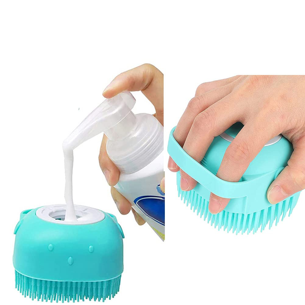 Foto 3 pulgar | Cepillo De Baño Y Dispensador De Champú De Silicona Para Mascotas Y Perros Jieyou Blue - Venta Internacional.