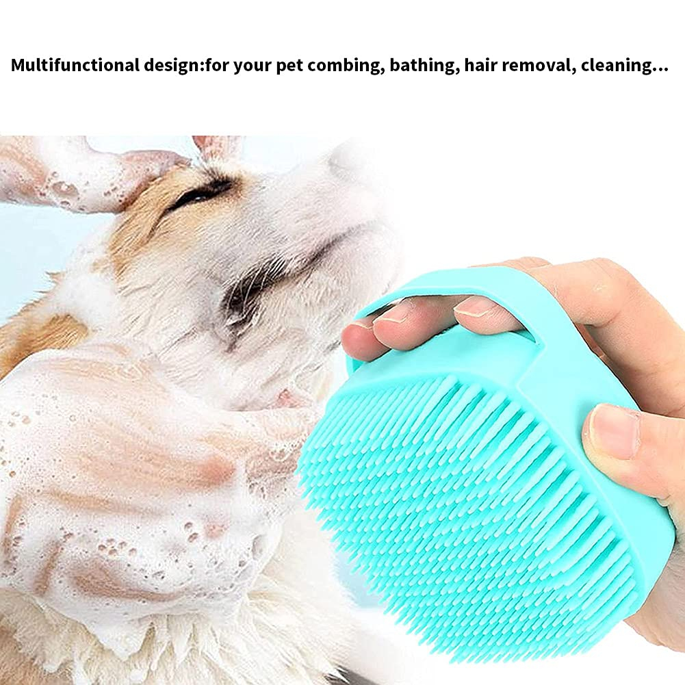 Foto 3 | Cepillo De Baño Y Dispensador De Champú De Silicona Para Mascotas Y Perros Jieyou Blue - Venta Internacional.