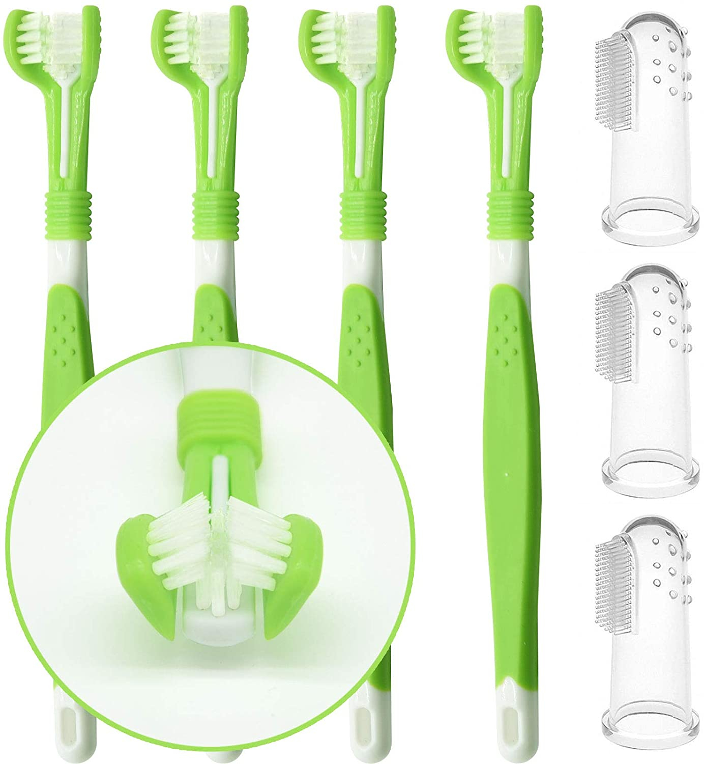 Juego De Cepillos De Dientes Jieyou 7 Piezas Para Perros Y Gatos - Venta Internacional.