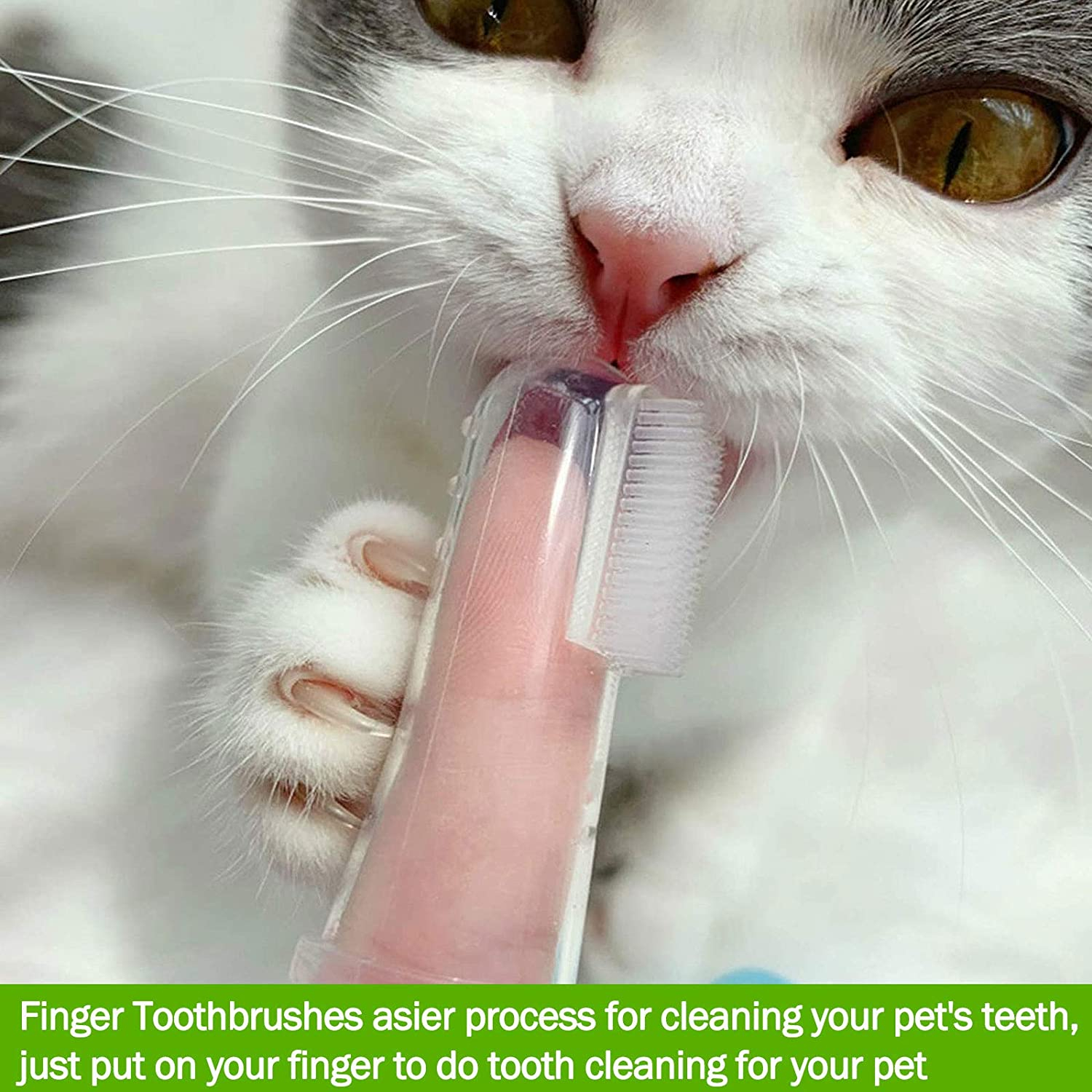 Foto 7 pulgar | Juego De Cepillos De Dientes Jieyou 7 Piezas Para Perros Y Gatos - Venta Internacional.