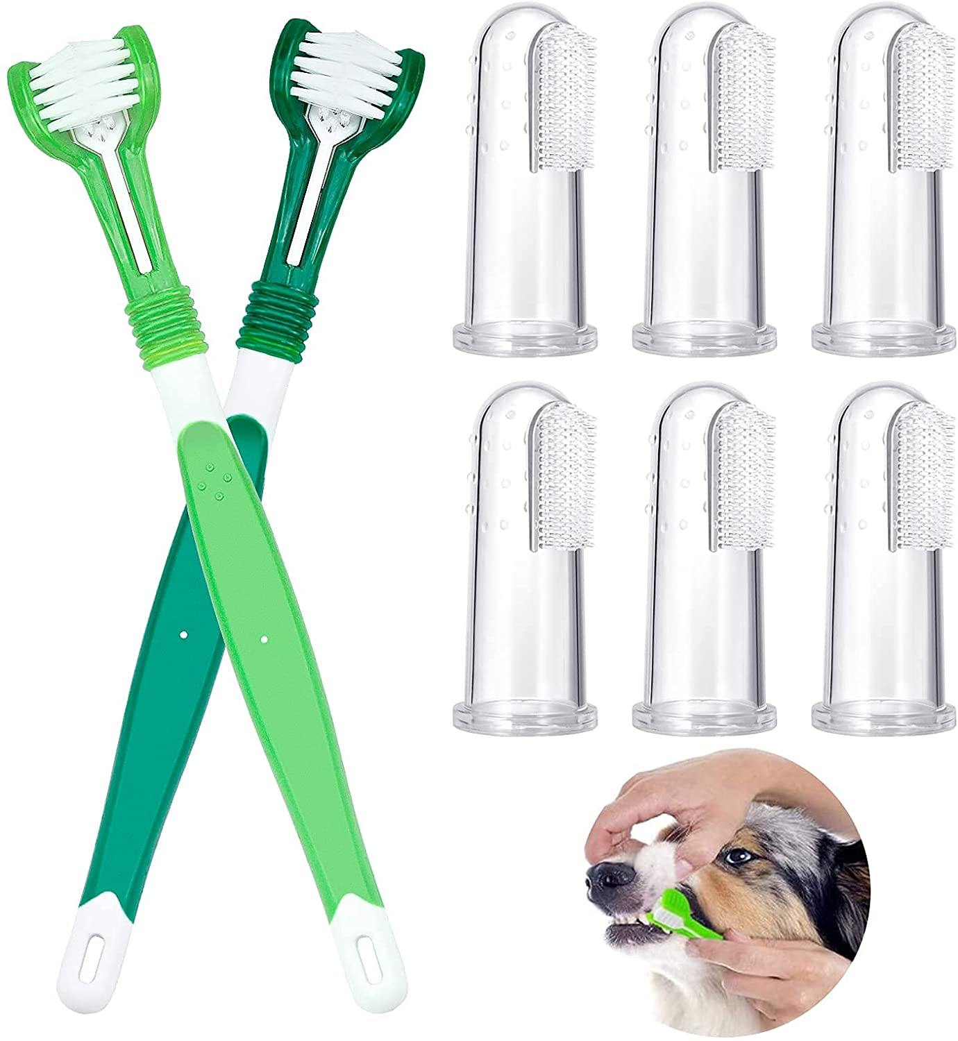 Foto 2 pulgar | Juego De Cepillos De Dientes Jieyou De 8 Piezas Para La Limpieza De Dientes De Perros Y Gatos - Venta Internacional.