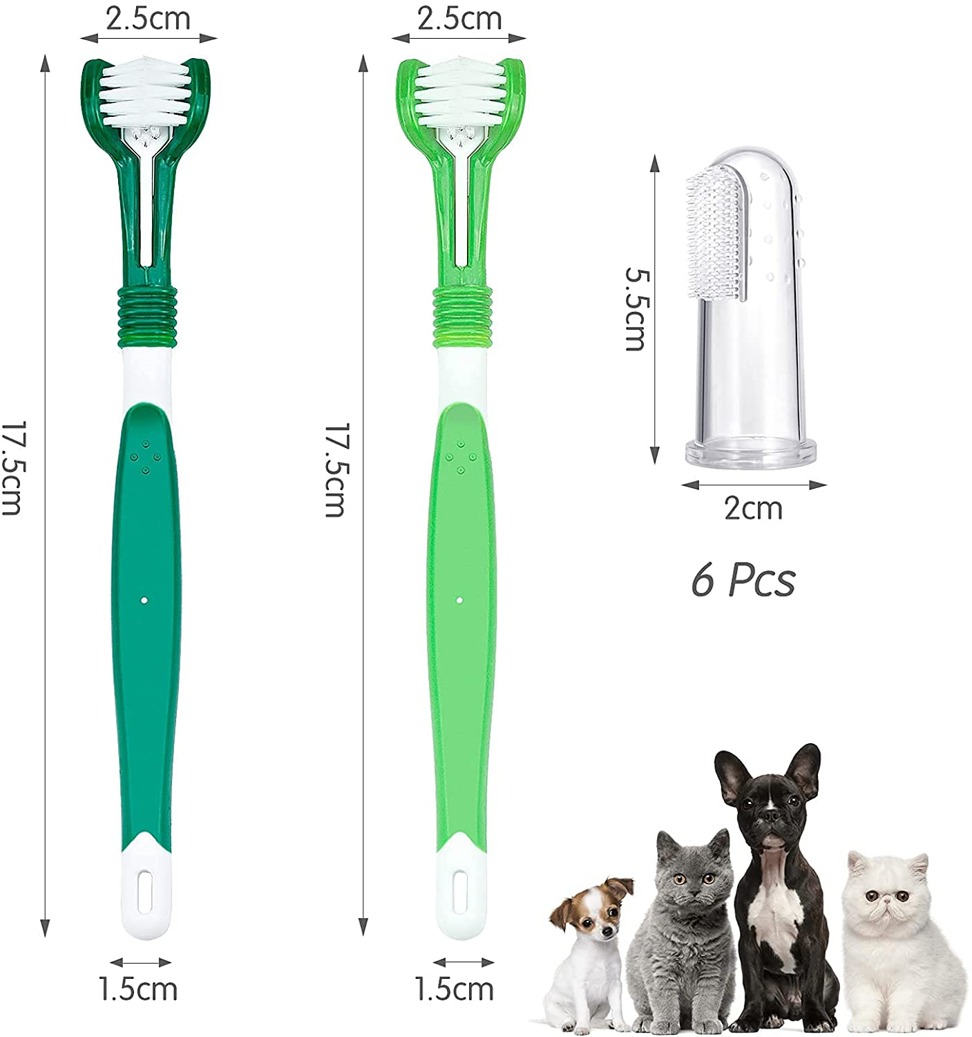 Foto 3 pulgar | Juego De Cepillos De Dientes Jieyou De 8 Piezas Para La Limpieza De Dientes De Perros Y Gatos - Venta Internacional.