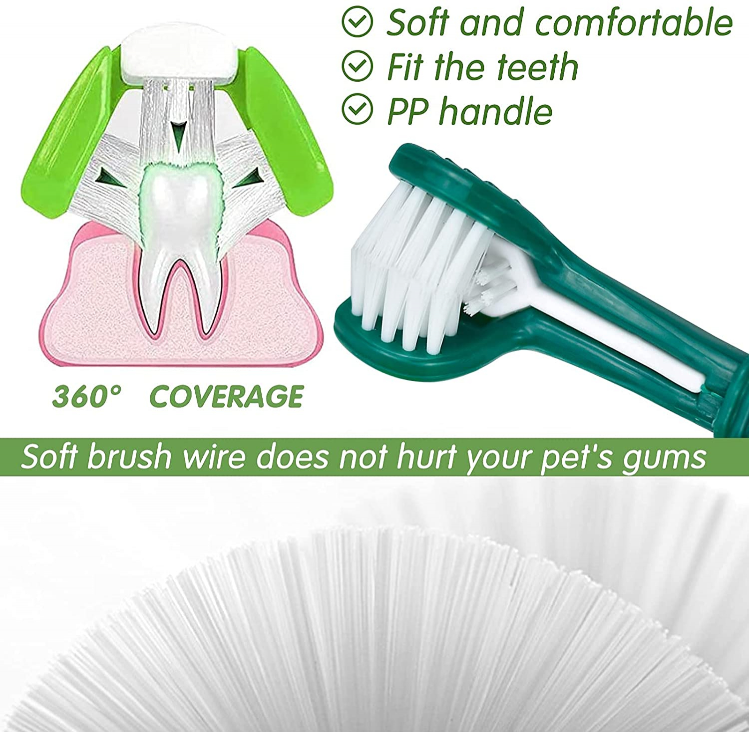 Foto 5 pulgar | Juego De Cepillos De Dientes Jieyou De 8 Piezas Para La Limpieza De Dientes De Perros Y Gatos - Venta Internacional.