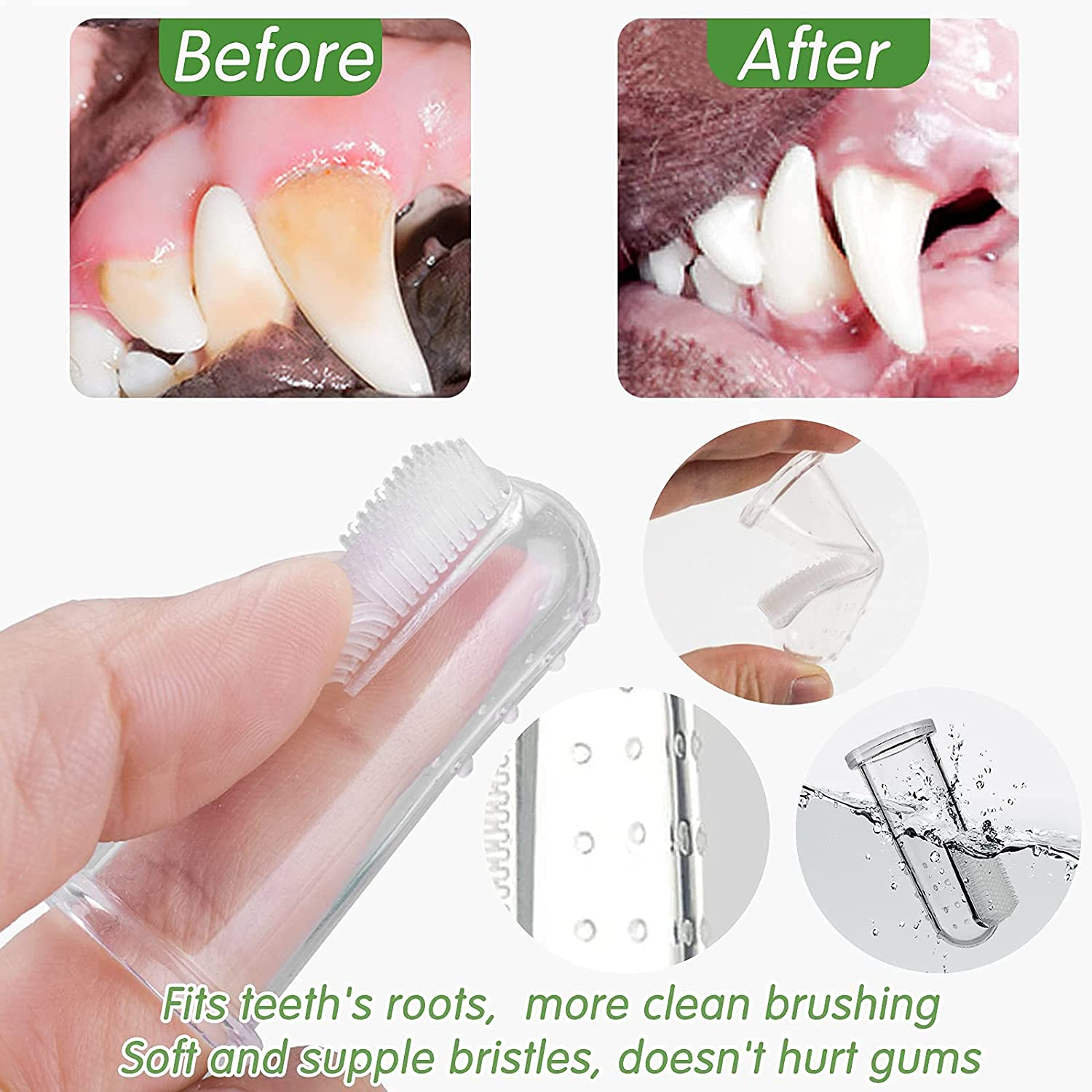 Foto 5 | Juego De Cepillos De Dientes Jieyou De 8 Piezas Para La Limpieza De Dientes De Perros Y Gatos - Venta Internacional.