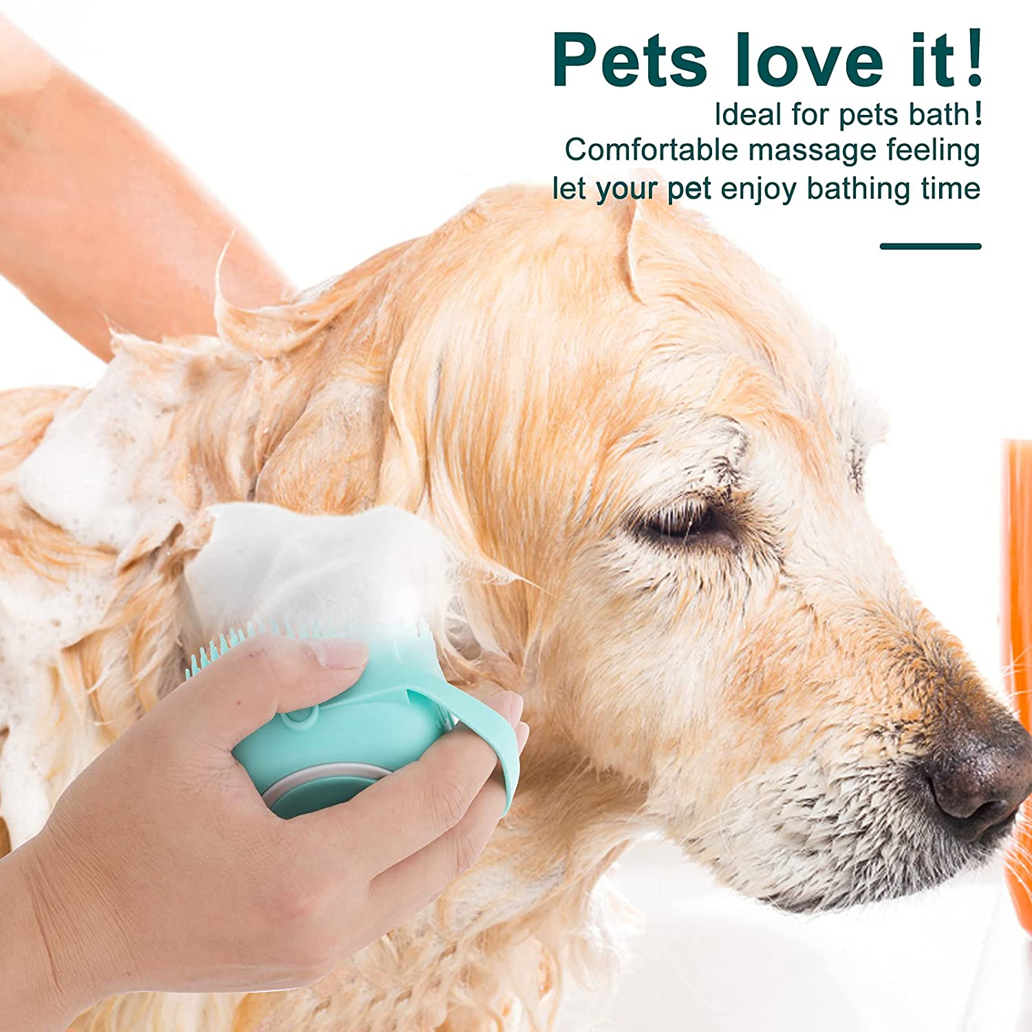 Foto 3 pulgar | Cepillo De Baño Para Perros Y Gatos, Cepillo De Aseo De Goma De Silicona - Venta Internacional.