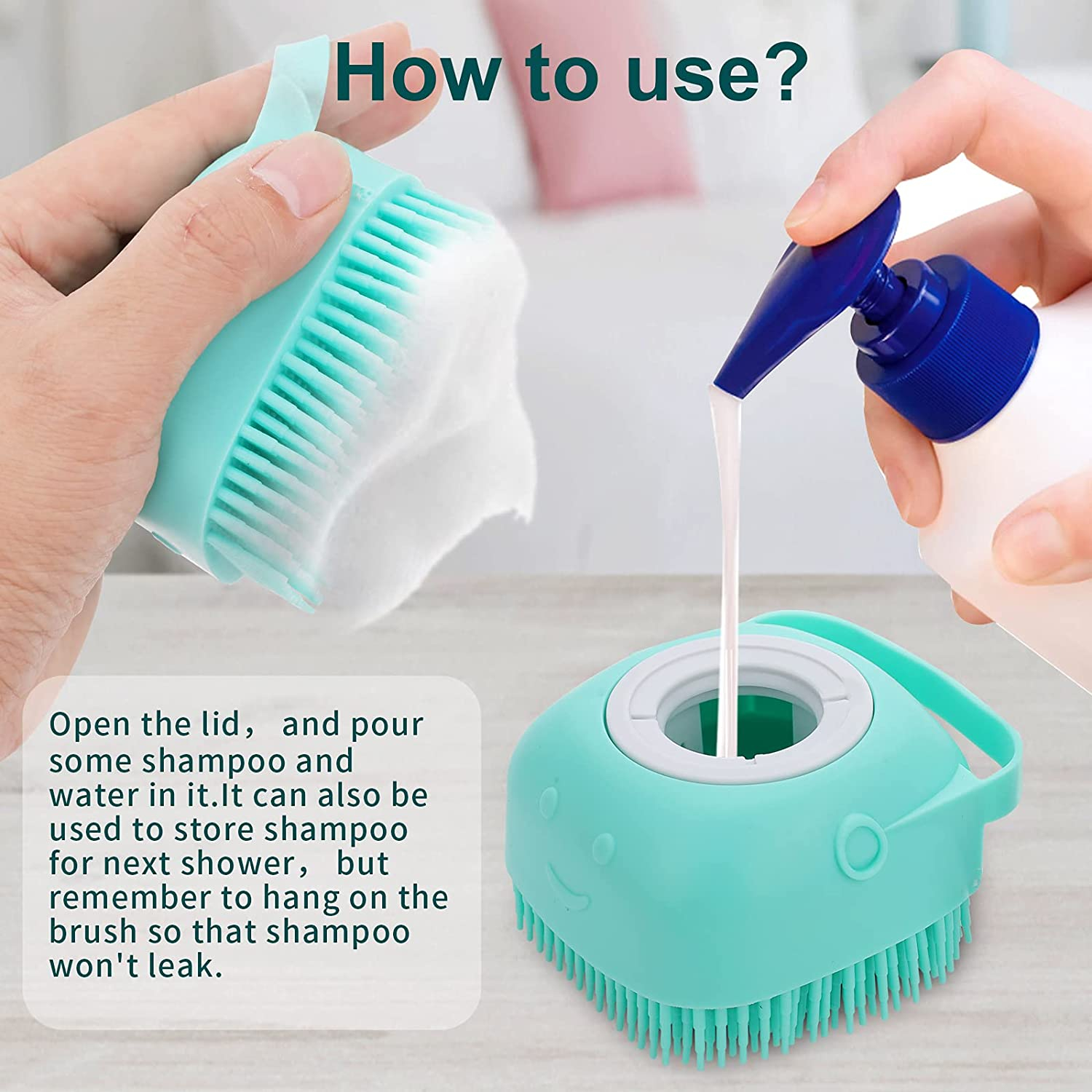 Foto 5 pulgar | Cepillo De Baño Para Perros Y Gatos, Cepillo De Aseo De Goma De Silicona - Venta Internacional.