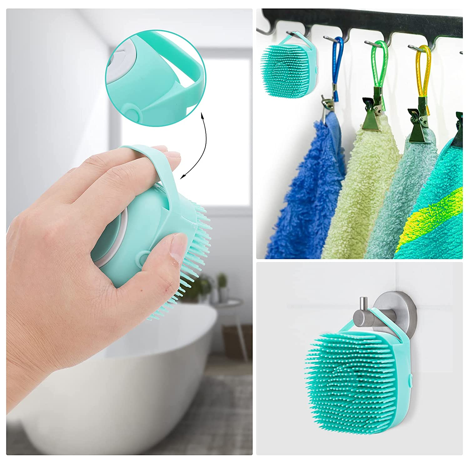 Foto 6 pulgar | Cepillo De Baño Para Perros Y Gatos, Cepillo De Aseo De Goma De Silicona - Venta Internacional.