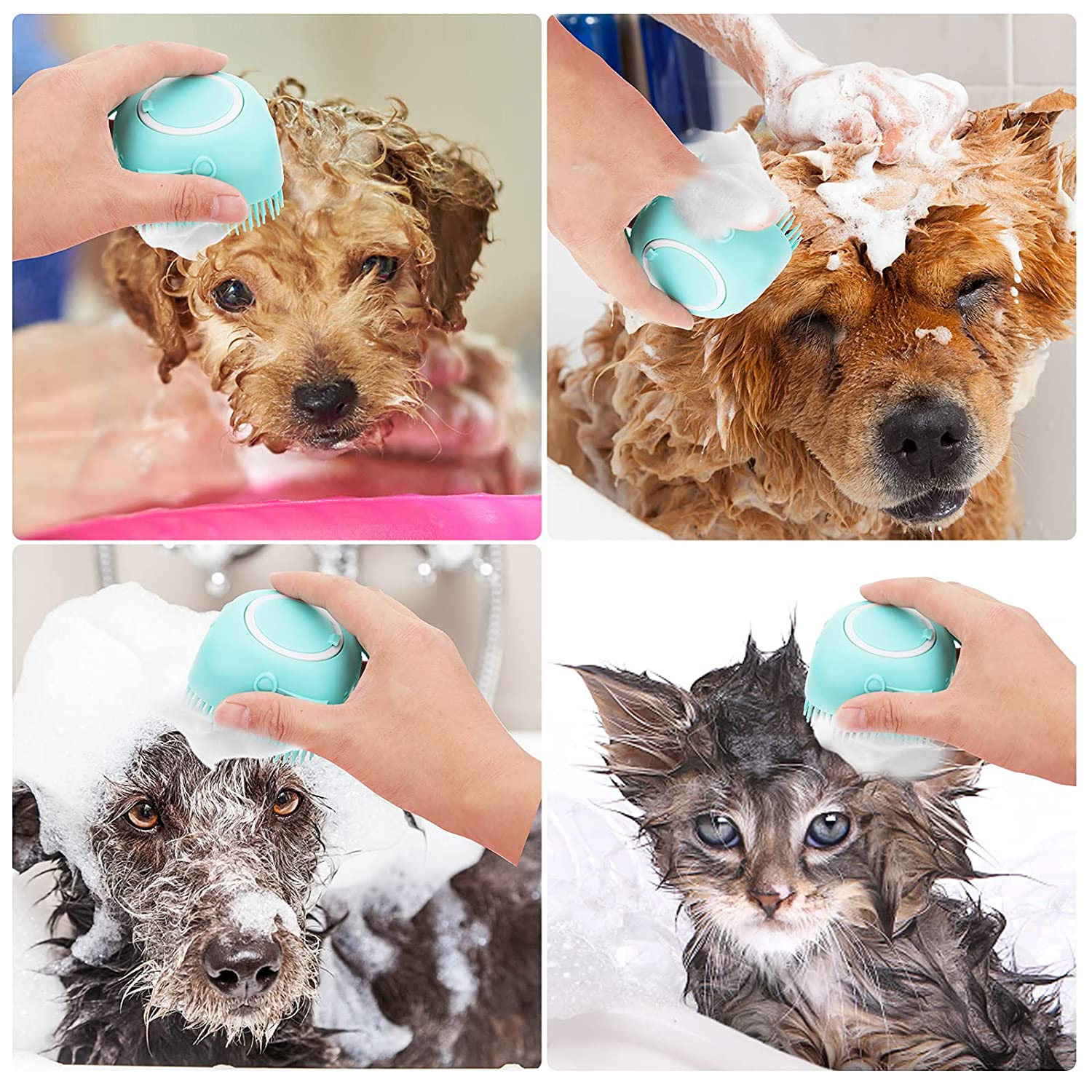 Foto 8 pulgar | Cepillo De Baño Para Perros Y Gatos, Cepillo De Aseo De Goma De Silicona - Venta Internacional.