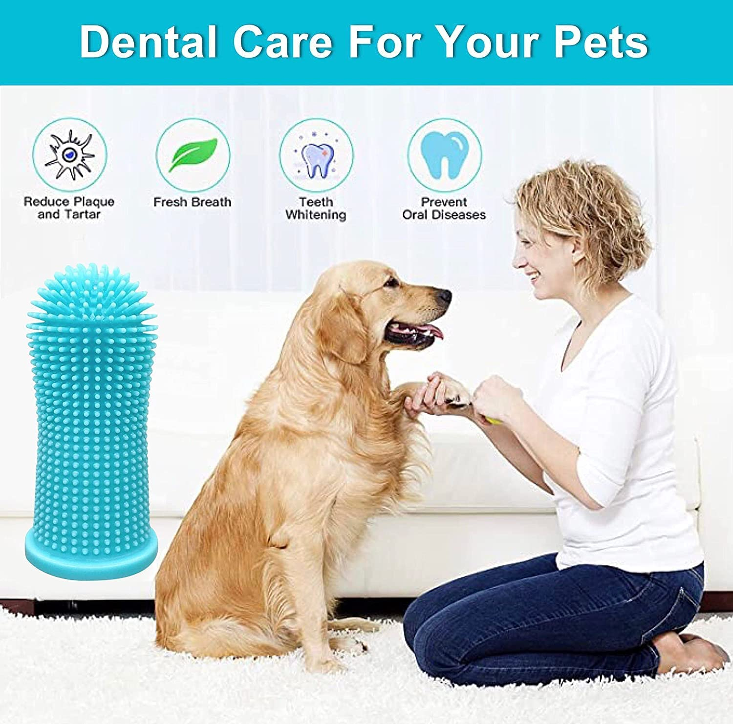 Foto 7 pulgar | Juego De Cepillos De Dientes Con Dedos Jieyou Para Perros Y Gatos, 4 Piezas - Venta Internacional.