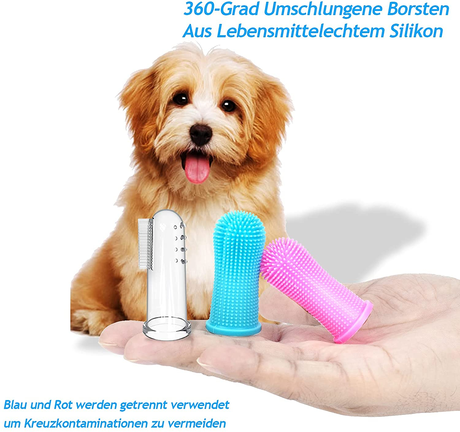 Foto 3 pulgar | Cepillo De Dientes Jieyou De Silicona De 360 Grados Para Perros Y Gatos (4 Unidades) - Venta Internacional.