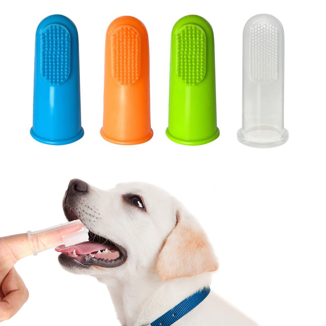 Juego De Cepillos De Dientes Pet Finger Jieyou Para Perros Y Gatos (4 Unidades) - Venta Internacional.