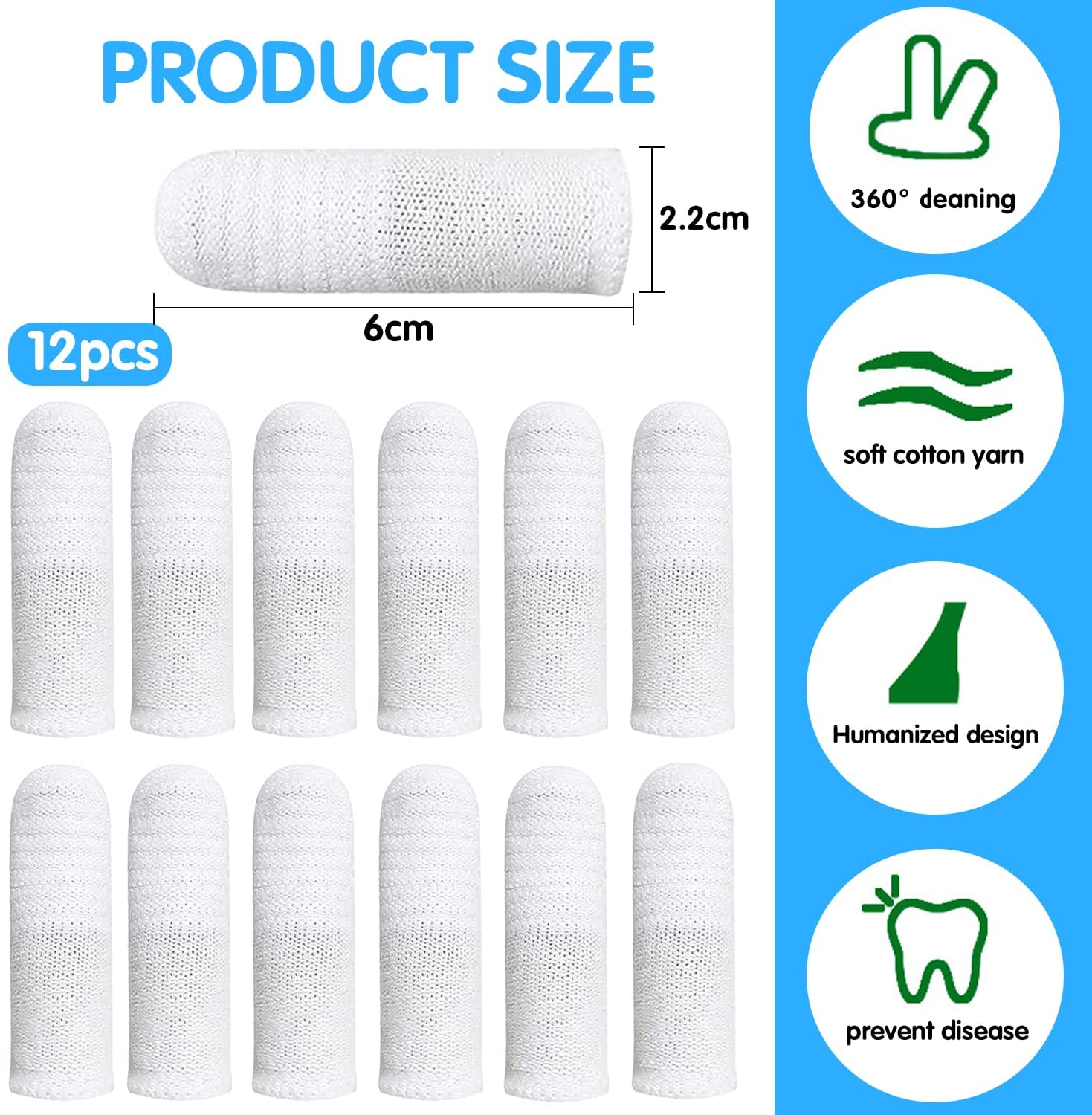 Foto 3 pulgar | Cepillo De Dientes Pet Finger Jieyou Para Perro Y Gato (12 Piezas) - Venta Internacional.