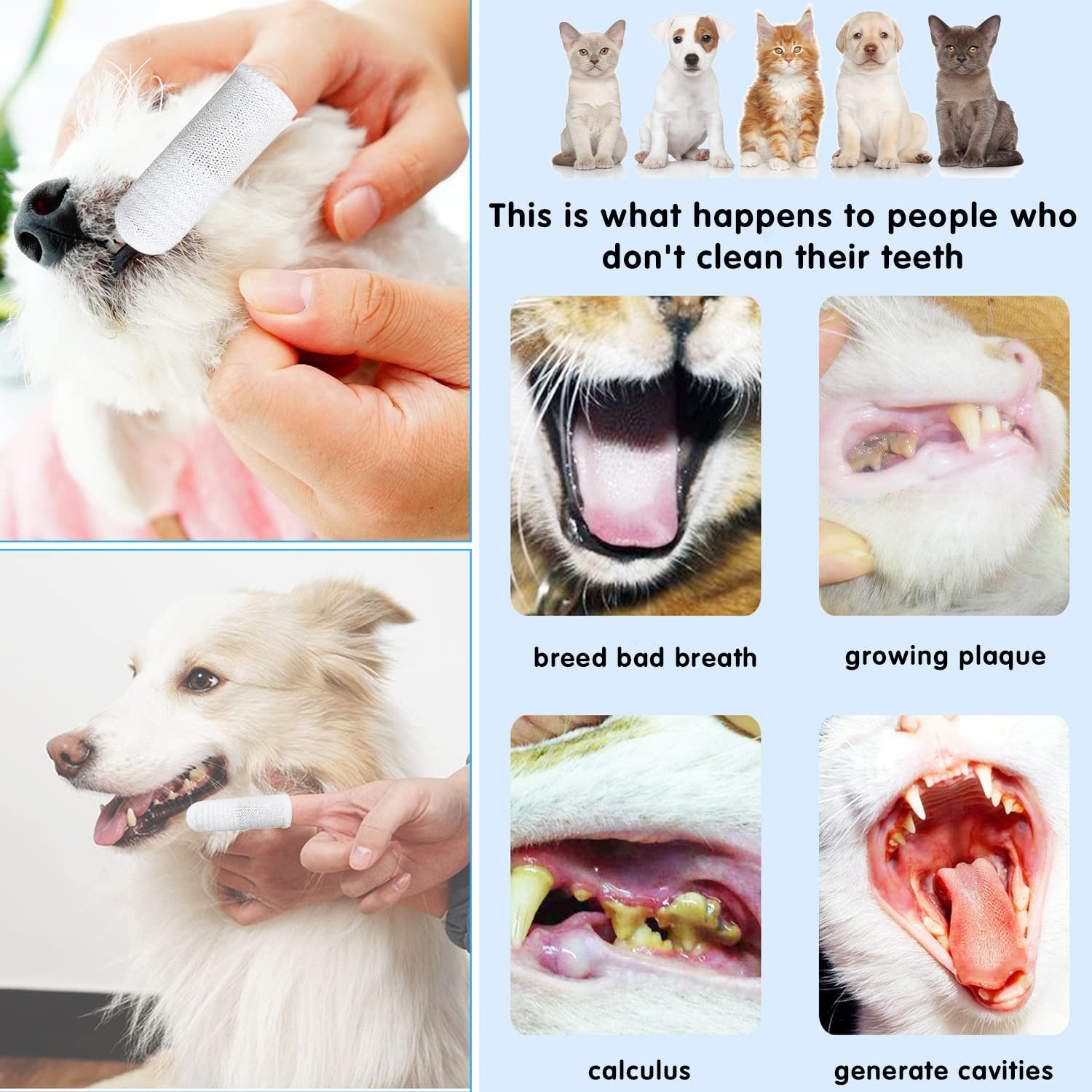 Foto 8 pulgar | Cepillo De Dientes Pet Finger Jieyou Para Perro Y Gato (12 Piezas) - Venta Internacional.