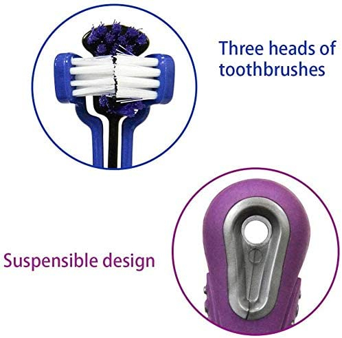 Foto 3 pulgar | Set De Cepillos De Dientes Jieyou De Caucho Natural Para Perros Y Gatos - Venta Internacional.