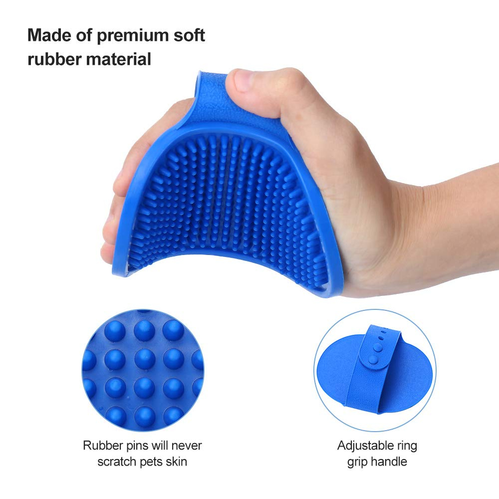 Foto 4 pulgar | Paquete De 2 Cepillos De Baño Para Mascotas Jieyou De Silicona Para Perros Y Gatos - Venta Internacional.