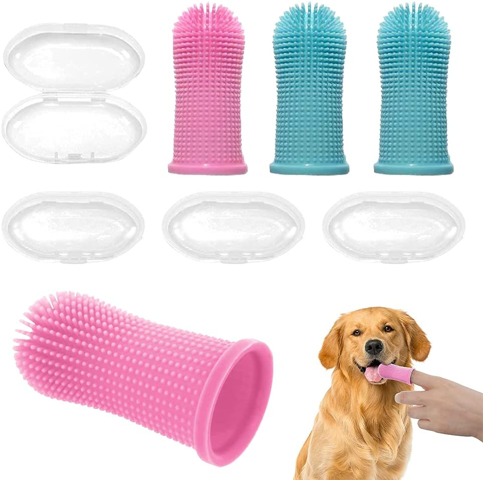 Juego De Cepillos De Dientes Para Mascotas Jieyou Soft Silicone Para Perros Y Gatos - Venta Internacional.