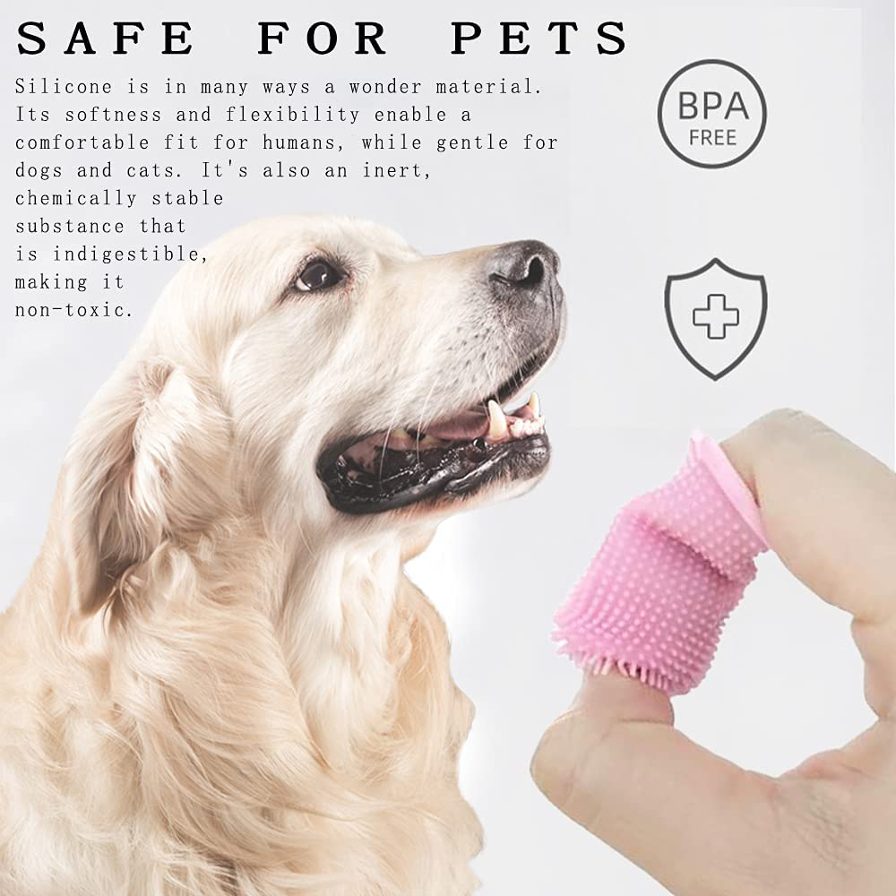 Foto 5 pulgar | Juego De Cepillos De Dientes Para Mascotas Jieyou Soft Silicone Para Perros Y Gatos - Venta Internacional.