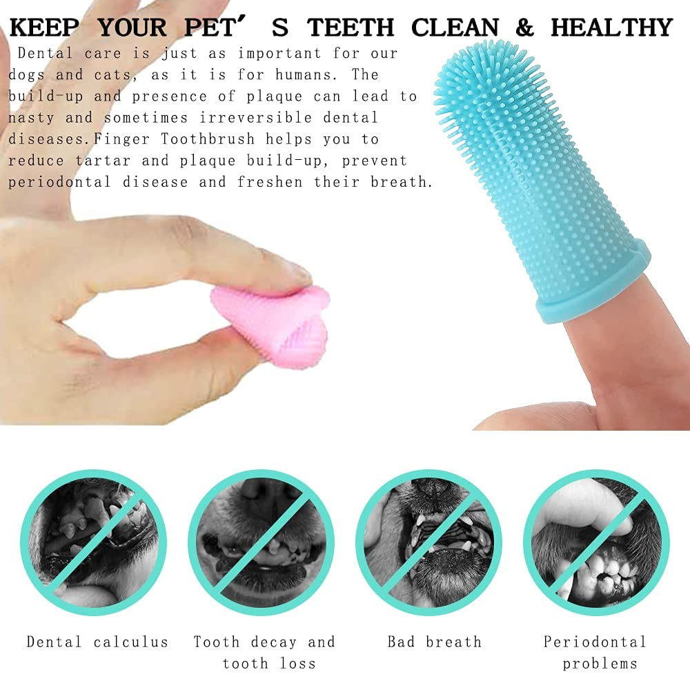 Foto 6 pulgar | Juego De Cepillos De Dientes Para Mascotas Jieyou Soft Silicone Para Perros Y Gatos - Venta Internacional.