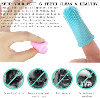 Foto 5 | Juego De Cepillos De Dientes Para Mascotas Jieyou Soft Silicone Para Perros Y Gatos - Venta Internacional.