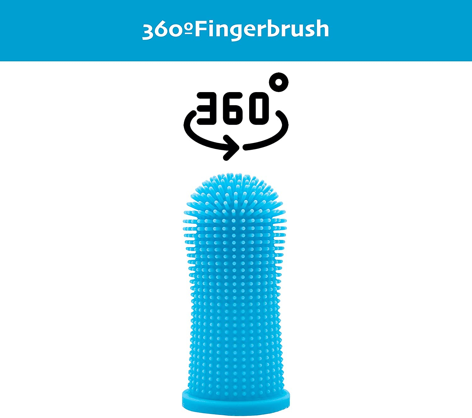 Foto 3 pulgar | Cepillo De Dientes Para Perros Jieyou Silicone 360 Grados Azul, 2 Piezas - Venta Internacional.