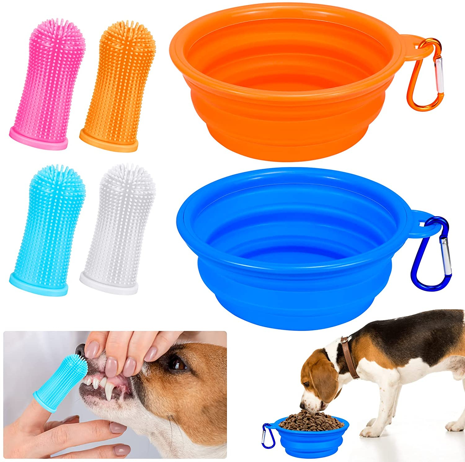 Juego De Cepillos De Dientes Jieyou Finger Toothbrush Para Perros Y Gatos - Venta Internacional.