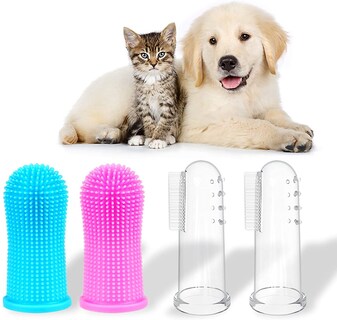 Foto 1 | Cepillo De Dientes Jieyou De Silicona De 360 Grados Para Perros Y Gatos (4 Unidades) - Venta Internacional.