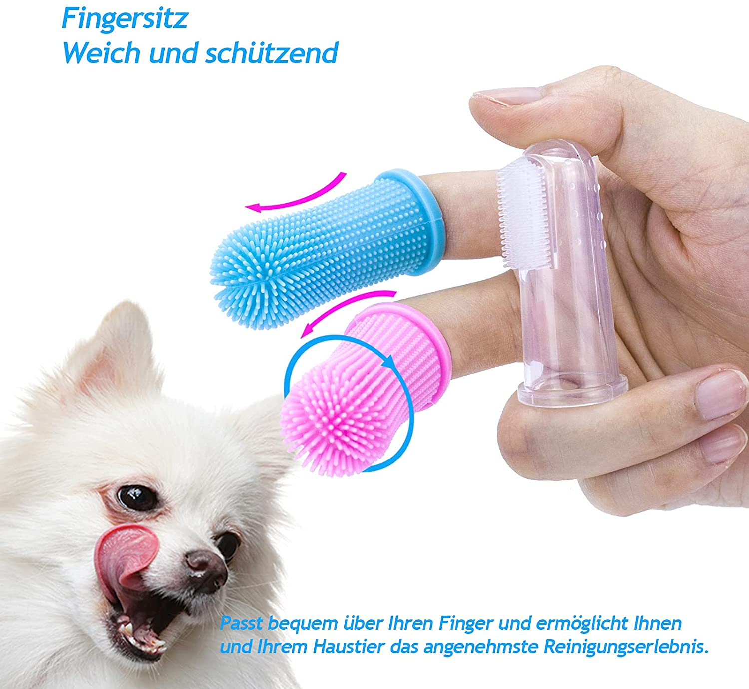 Foto 4 pulgar | Cepillo De Dientes Jieyou De Silicona De 360 Grados Para Perros Y Gatos (4 Unidades) - Venta Internacional.