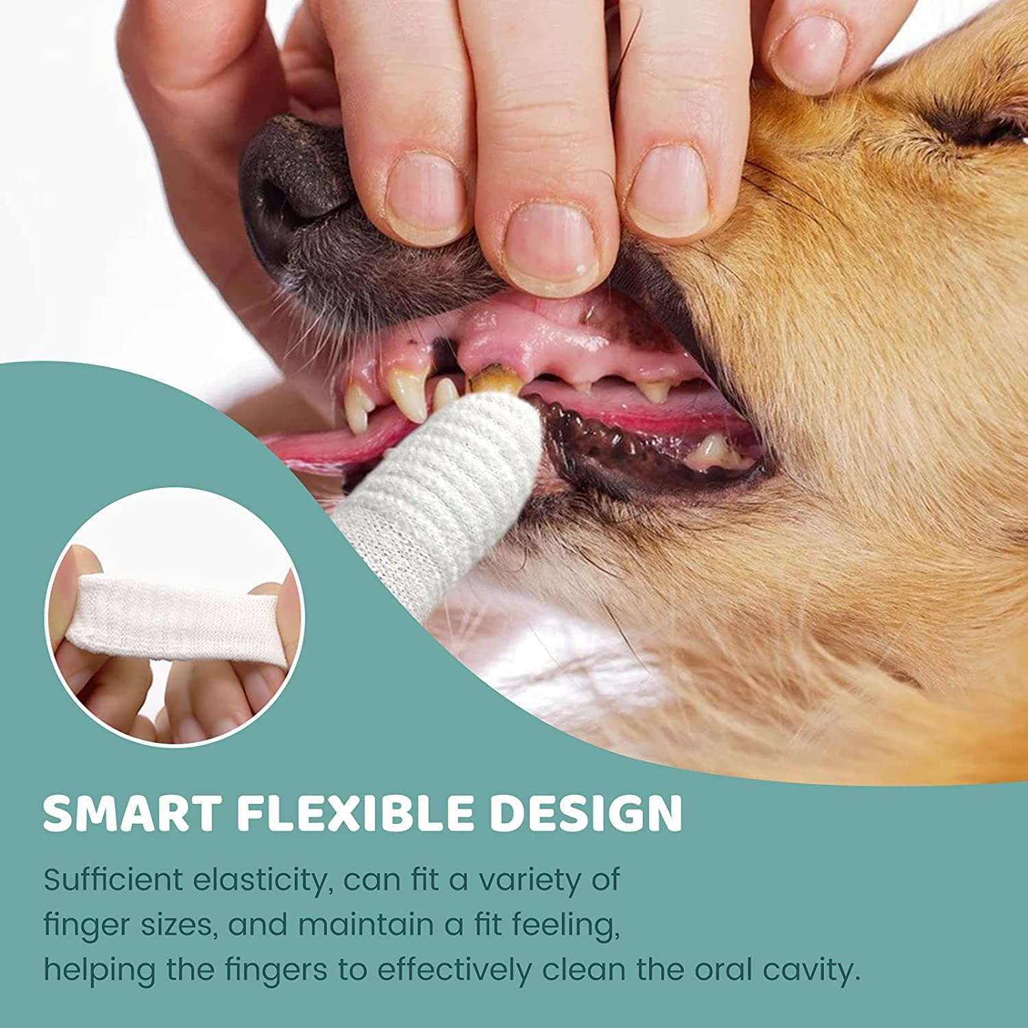 Foto 4 pulgar | Cepillo De Dientes Para Perros Fingerling Reutilizable Jieyou (12 Unidades) - Venta Internacional.