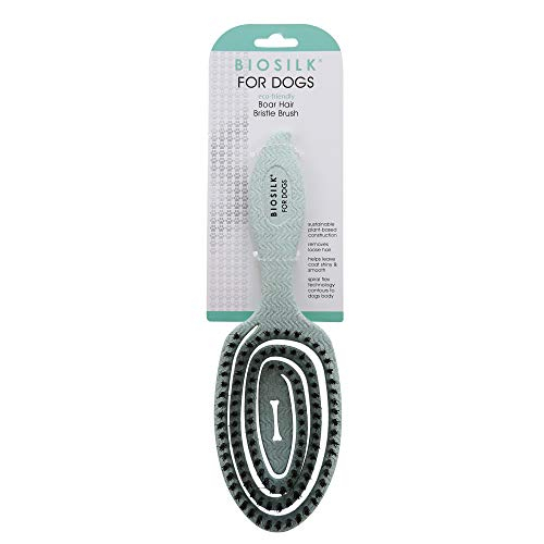 Cepillo Para Perros Biosilk Ecológico Con Cerdas De Pelo De Jabalí, Color Verde Menta - Venta Internacional.