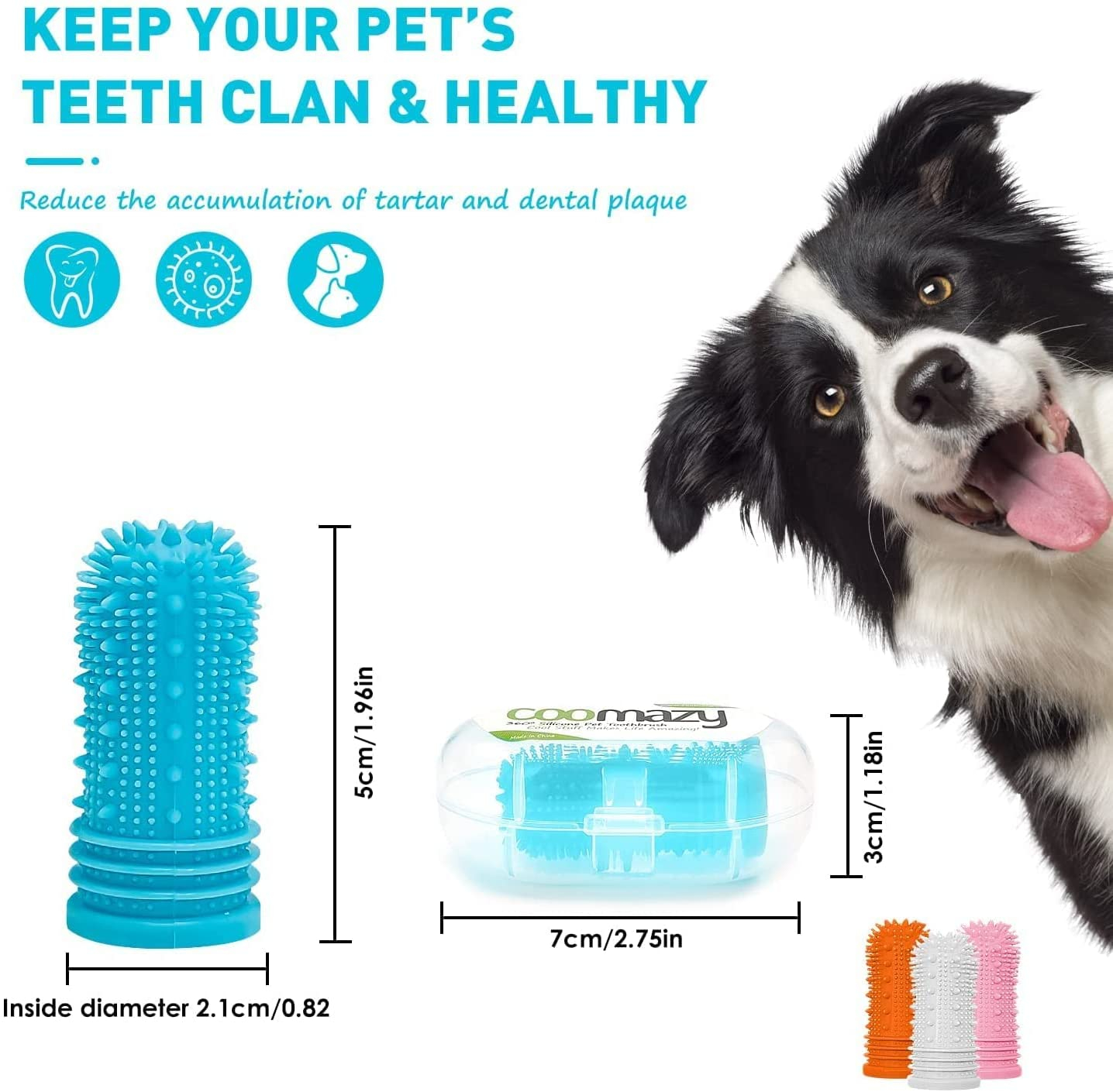 Foto 4 pulgar | Cepillo De Dientes Para Perros Jieyou 360° Con Cerdas Completas, 4 Unidades - Venta Internacional.