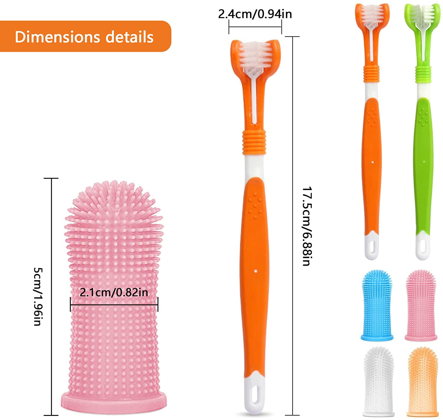 Foto 3 pulgar | Cepillo De Dientes Para Perros, 6 Piezas, Cepillo De Dientes Para Mascotas, Cepillo De Dientes Para  - Venta Internac