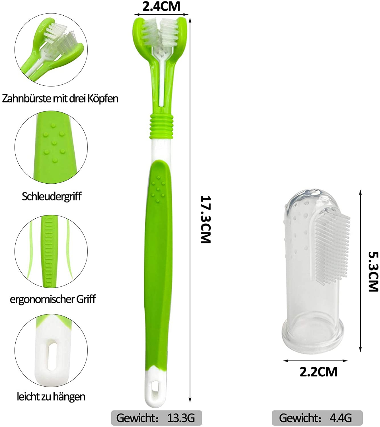 Foto 4 pulgar | Set De Cepillos De Dientes Jieyou Para Perros Y Mascotas (7 Piezas) - Venta Internacional.