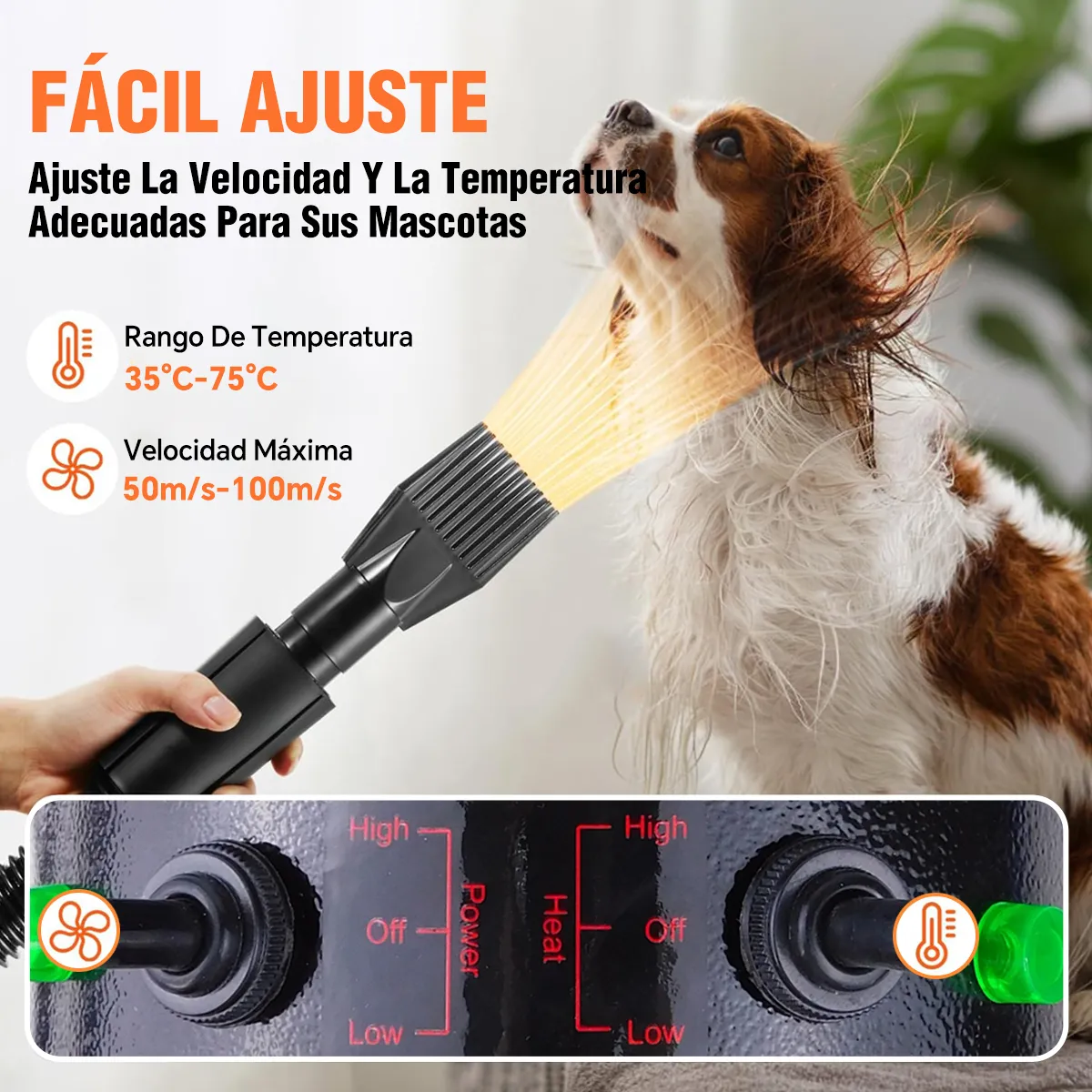 Foto 4 pulgar | Secadora Para Perros Mascotas 2800w Negro 127v Eo Safe Imports Esi-20246 Negro