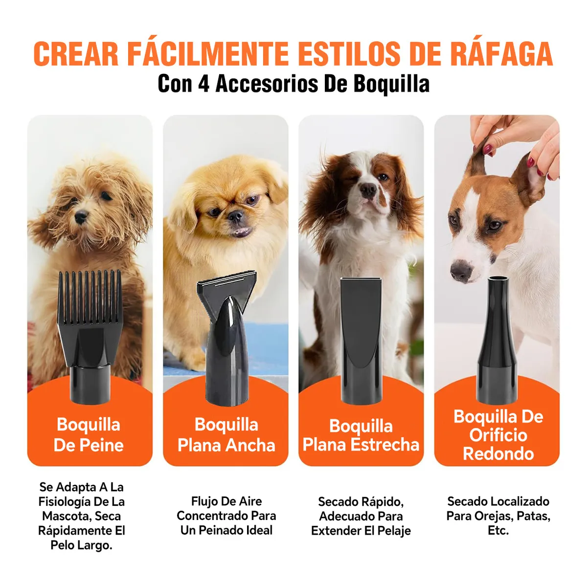 Foto 5 pulgar | Secadora Para Perros Mascotas 2800w Negro 127v Eo Safe Imports Esi-20246 Negro