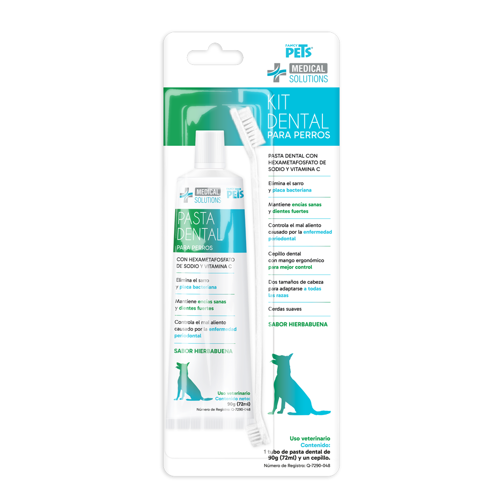 Foto 2 pulgar | Medical Solutions Kit Dental Antisarro Con Pasta Y Cepillo Para Perro De 90 Gramos