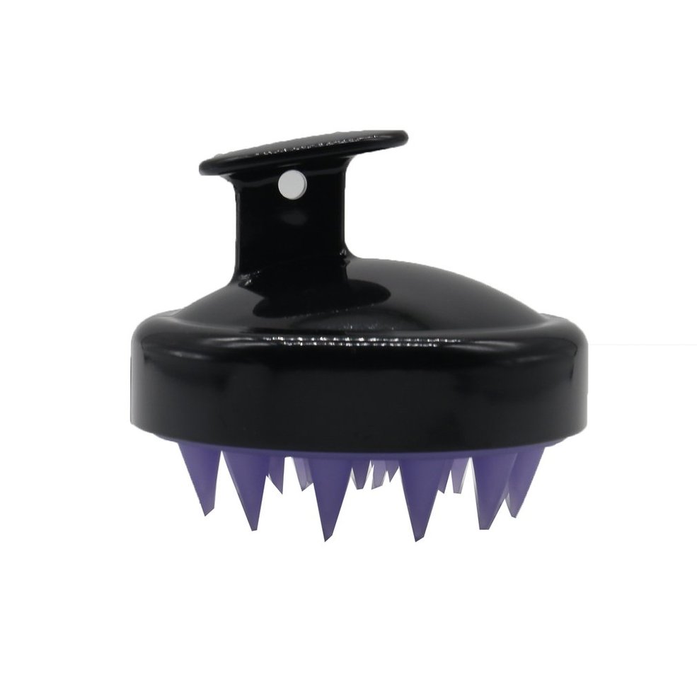 Foto 2 pulgar | Champú Para Cabello Y Cuero Cabelludo  Cepillo Masajeador De Silicona  Morado Y Negro - Venta Internacional.