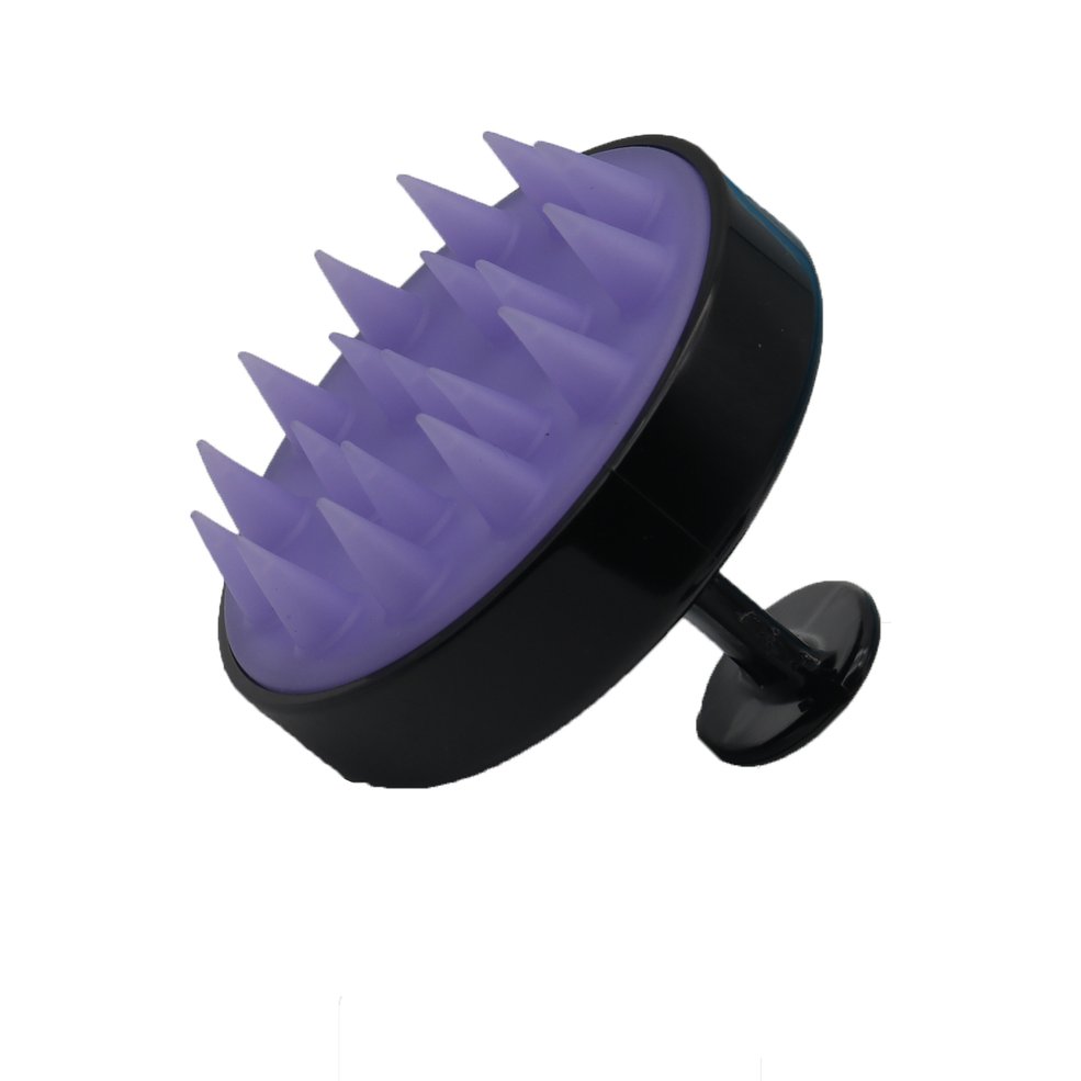 Foto 5 pulgar | Champú Para Cabello Y Cuero Cabelludo  Cepillo Masajeador De Silicona  Morado Y Negro - Venta Internacional.