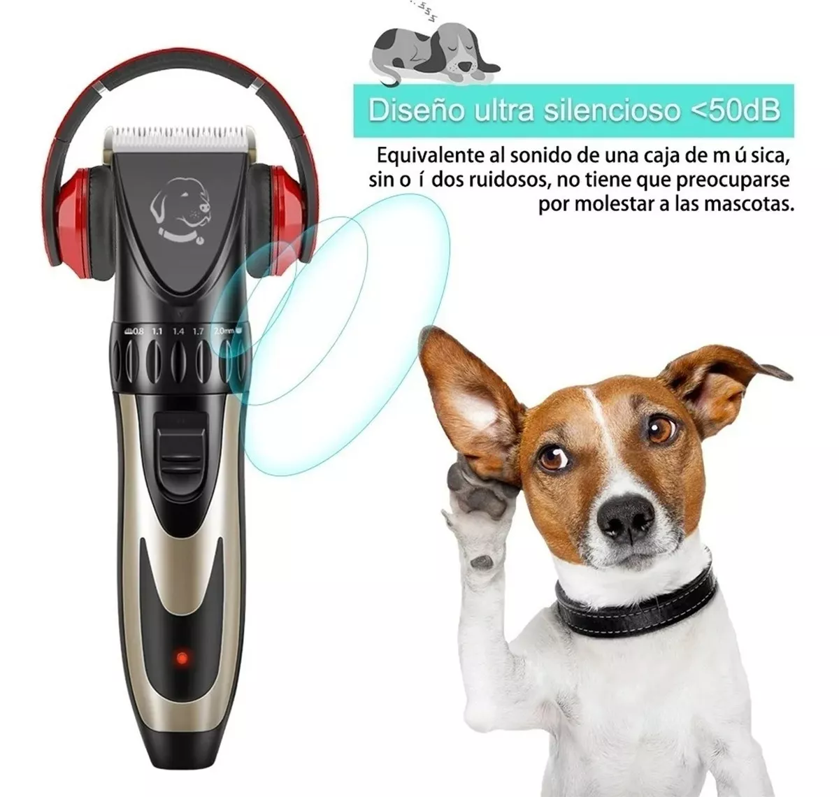 Foto 7 pulgar | Máquina Rasuradora BELUG Afeitadora Cortadora Pelo Perro Negro Dorado