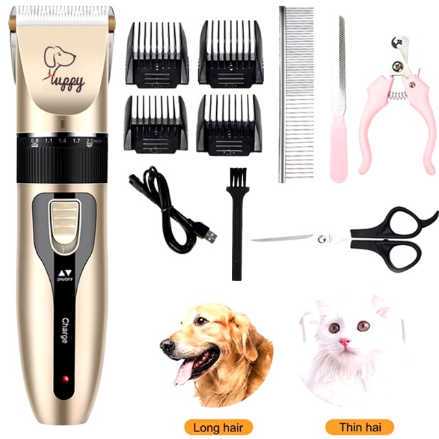 Foto 5 pulgar | Kit de Rasuradora de Mascotas con Cortaúñas Peines Intercambiables y Tijeras