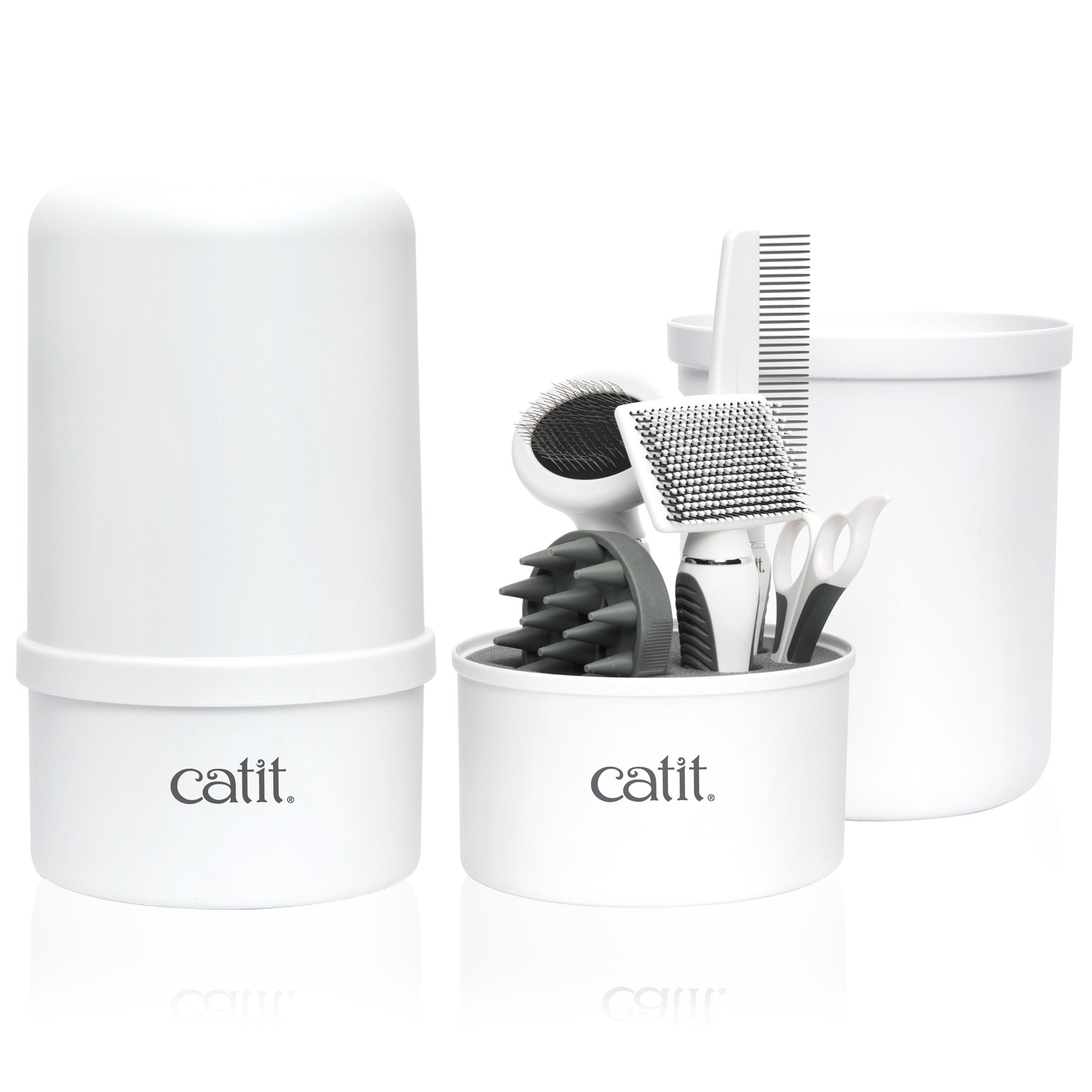 Kit De Aseo Catit Senses 2.0 Para Cabello Corto, Juego De 6 Piezas, Blanco - Venta Internacional.
