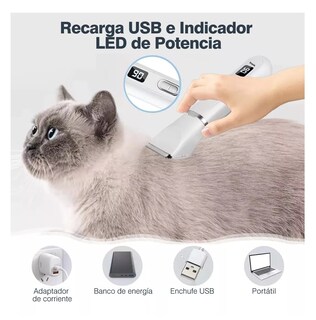 Foto 3 | Afeitadora De Mascotas Perros Cortadora Clipper 4 En 1 Rasuradora Blanco